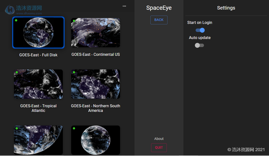 SpaceEye1.2.1 太空眼地球实时桌面程序
