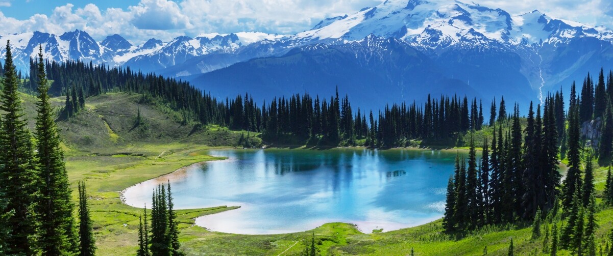 加拿大班夫国家公园高山湖泊风景3440×1440壁纸